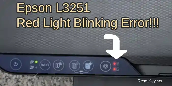 epson l3251 red light blinking
